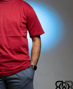Oversized Heavyweight T-Shirt - Crimson Red