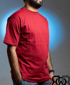 Oversized Heavyweight T-Shirt - Crimson Red